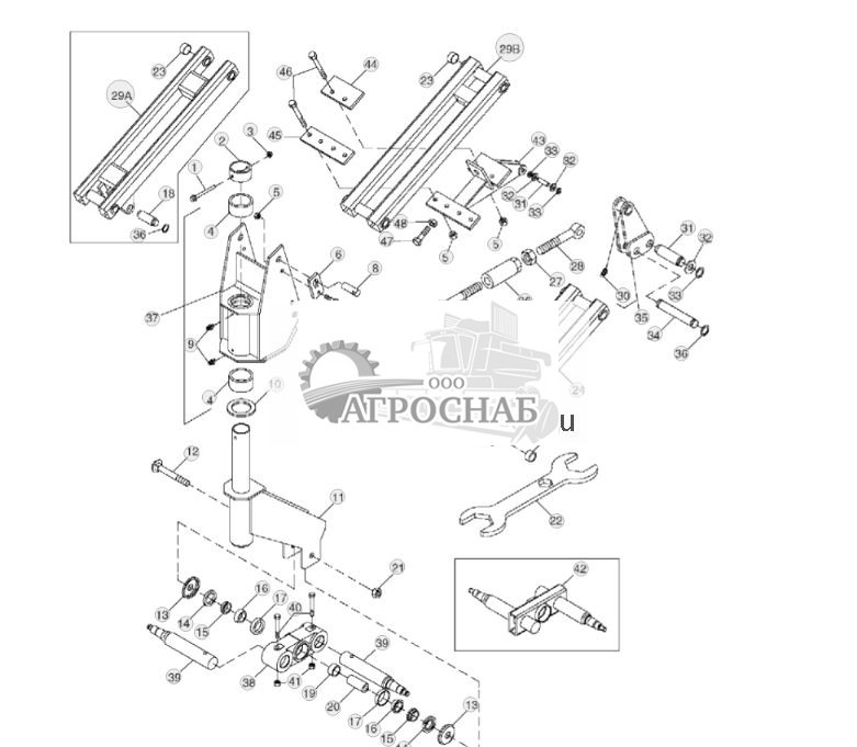 LT Duty Dual Caster Whl Assy (MF - 29, 36 and 41 ft) (Inner Wings - All Machines) (Outer Wings -53 ft) - ST142135 16.jpg